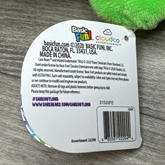 Care Bears Green Good Luck Bear Plush 2020 from Collector Special Edition 13" - Picture 12 of 15